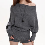 Cozy Days Off-Shoulder Loose Sweater