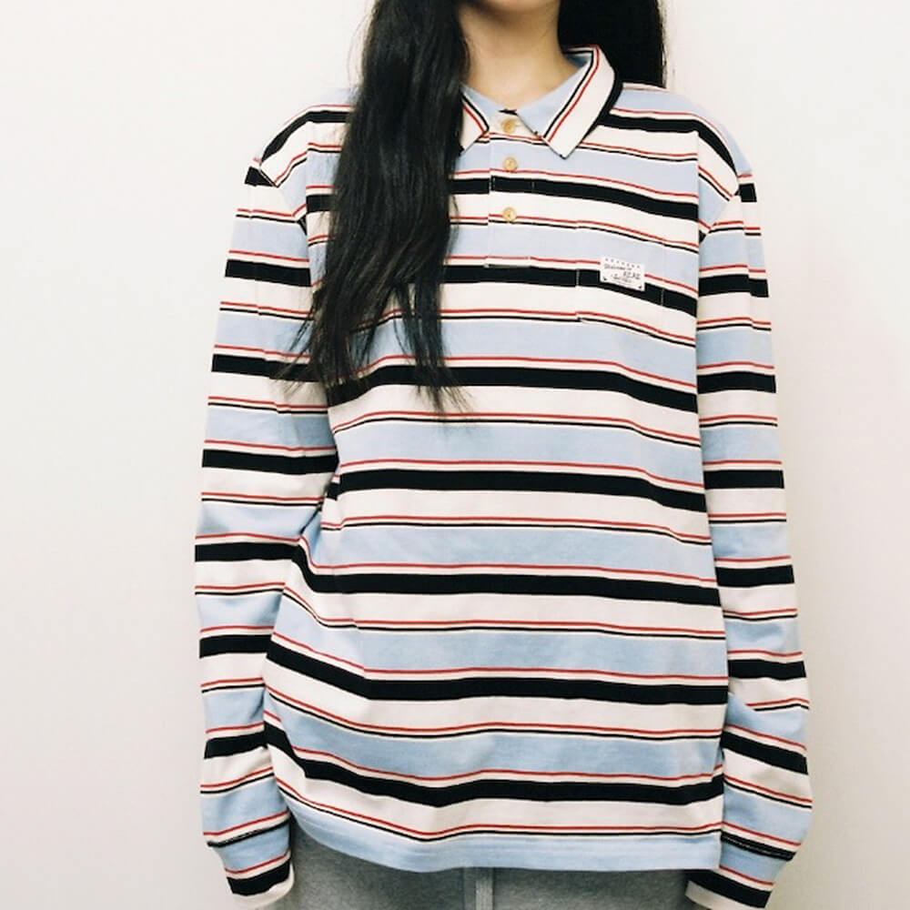 Dorm Room Diaries Stripe Rugby Polo