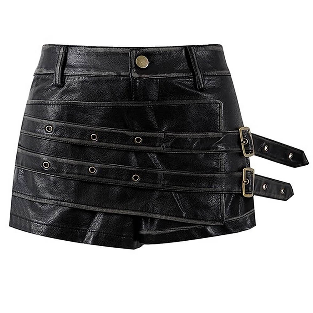Rule Breakers Leather Micro Skirt