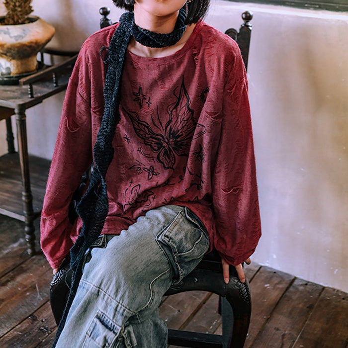 Fairycore Aesthetic Butterfly Print Top