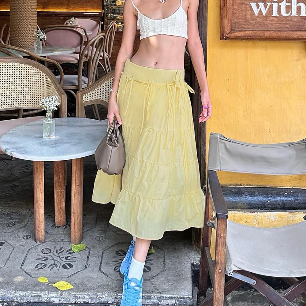 Fairycore Aesthetic Tiered Maxi Skirt