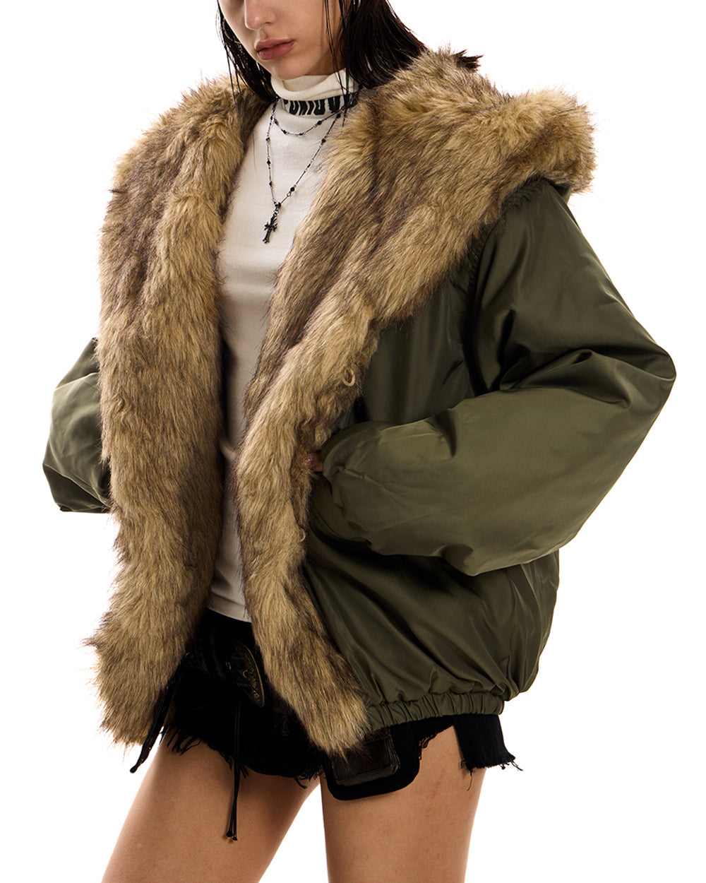Mercury Rising Fur Trim Winter Jacket