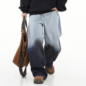 Faded Gradient Baggy Jeans