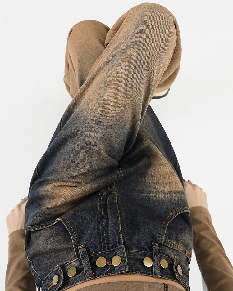 One Way Ticket Brown Aesthetic Jeans