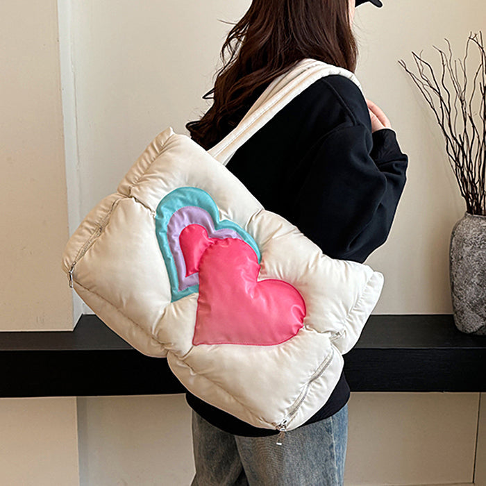Heart Puffer Handbag