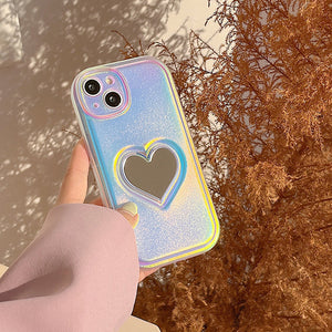Holographic Heart Mirror iPhone Case
