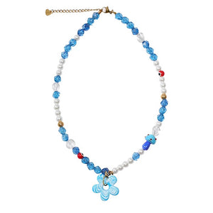 Indie Kid Flower Beaded Necklace