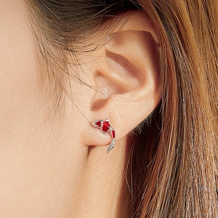 Koi Fish Stud Earrings