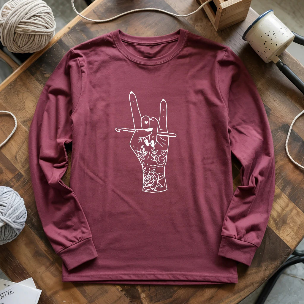Crocheting Rock Long Sleeve T-shirt