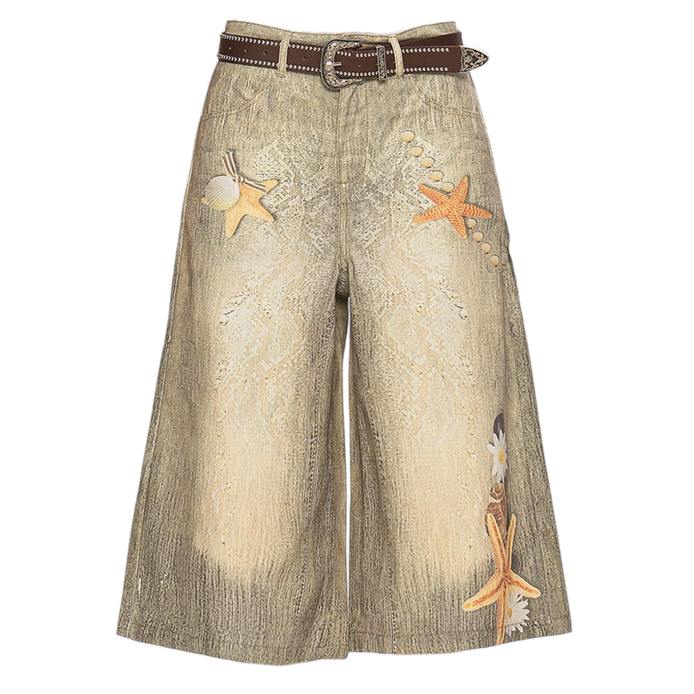 Mermaidcore Wide-Leg Culottes