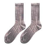 Metallic Ribbed Socks
