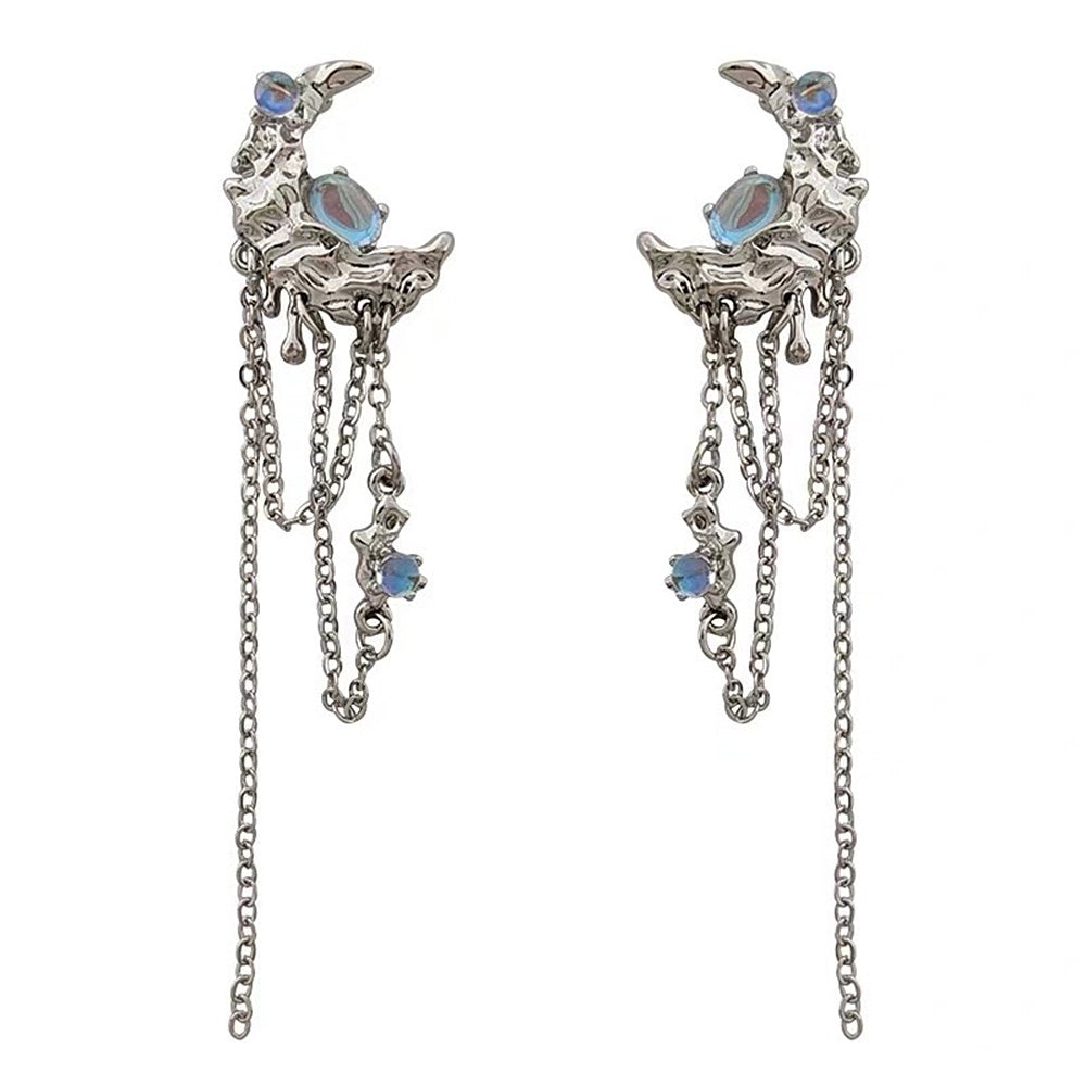 Moonstone Asymmetrical Earrings