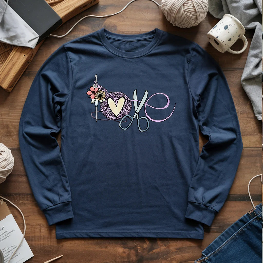 Love Crocheting Long Sleeve T-shirt