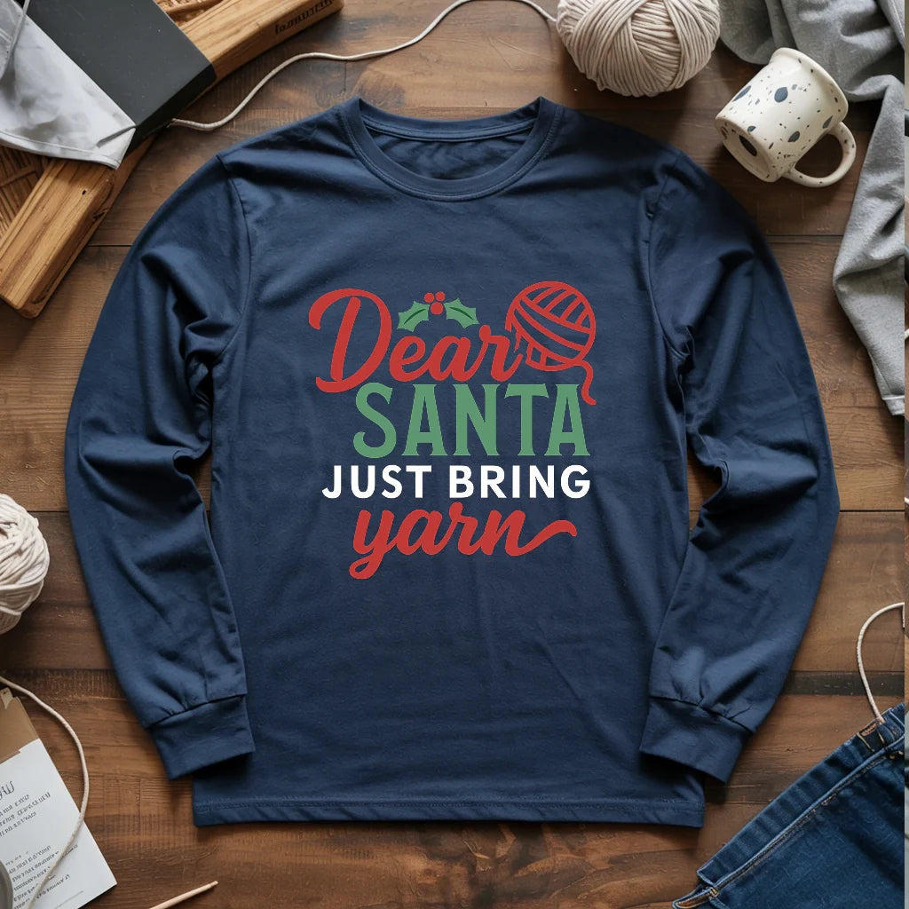 Santa Bring Yarn Long Sleeve T-shirt