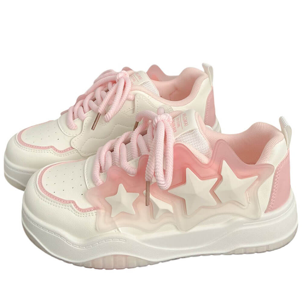 Pastel Aesthetic Star Sneakers