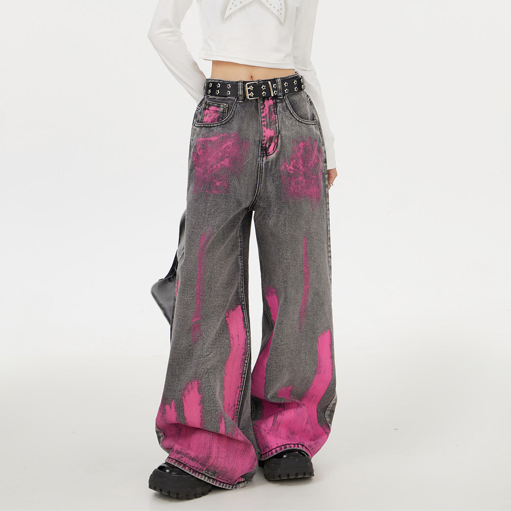 Teenage Crush Graffiti Baggy Jeans