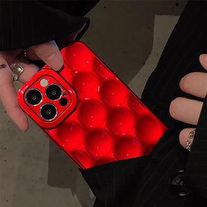 Pop of Red 3D Bubble iPhone Case