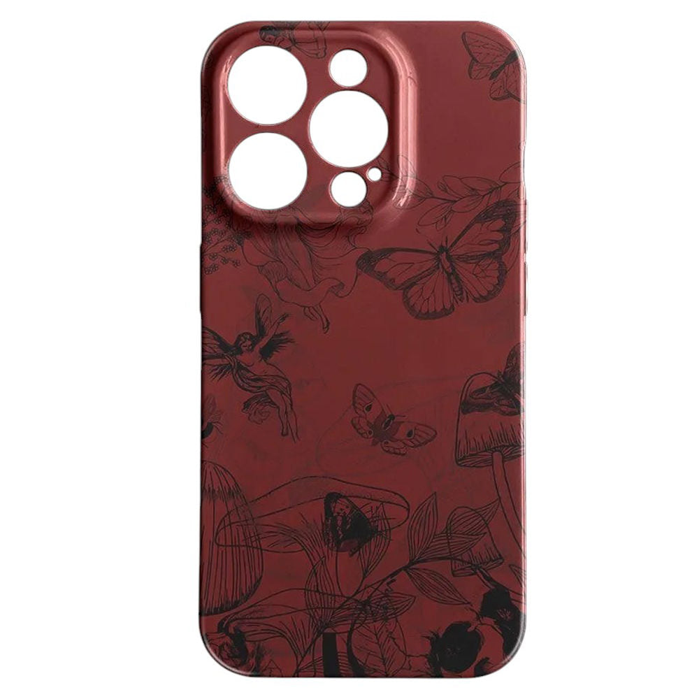 Red Wine Butterfly iPhone Case