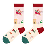Santa's Sleigh Christmas Socks