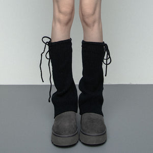 Soft Girl Ribbed Leg Warmers