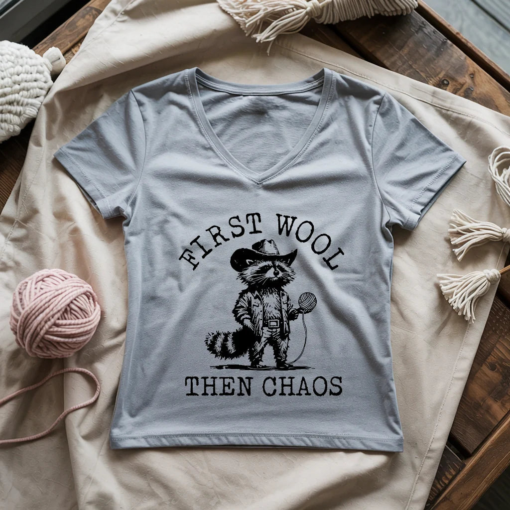 First Wool Then Chaos Lady V-neck