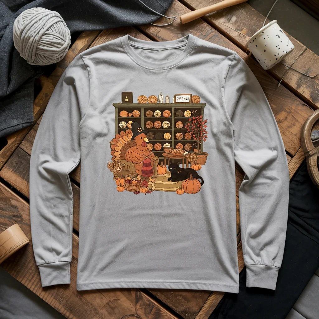 Knitting Turkey Long Sleeve T-shirt