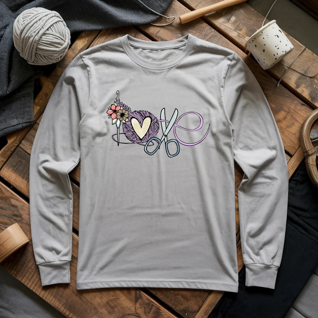 Love Crocheting Long Sleeve T-shirt