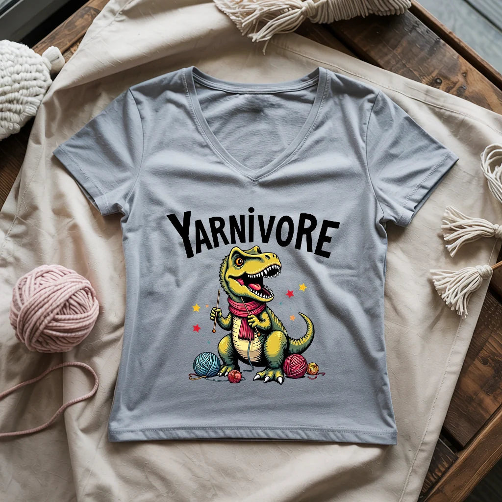 Yarnivore Knitter Lady V-neck