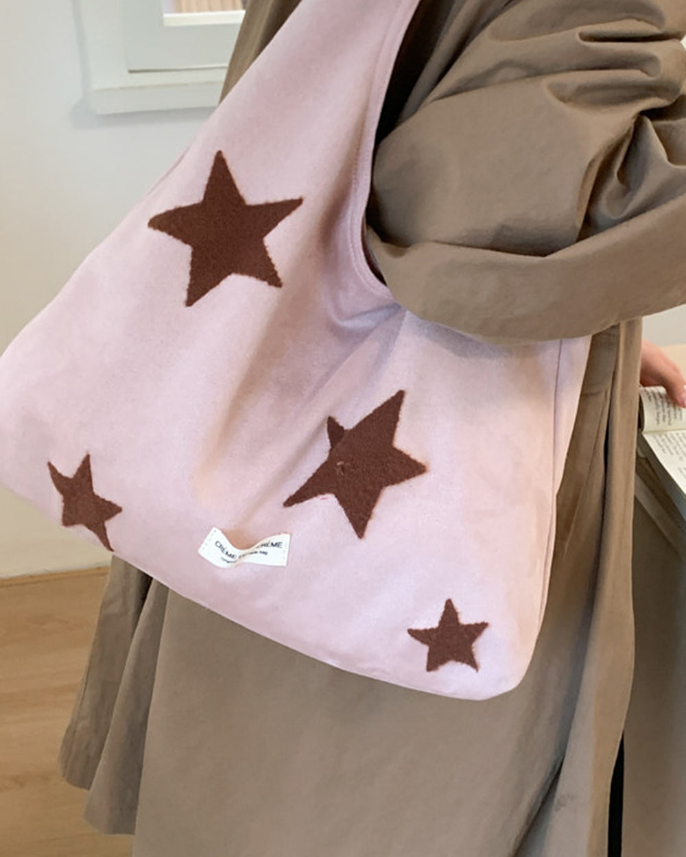 Star Patch Tote Bag