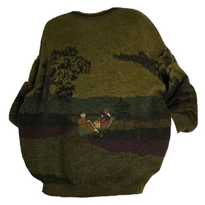 Vintage Aesthetic Fisherman Knit Sweater