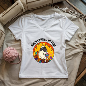 Everything Is Fine Lady V-neck