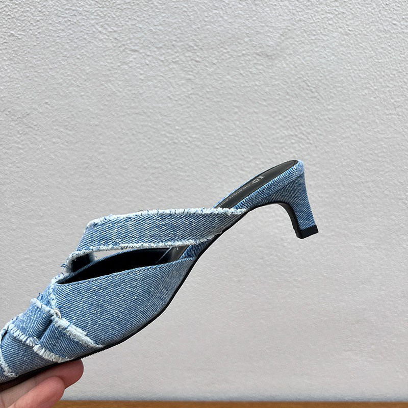 Nostalgic Games Denim Mules