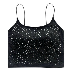 Popstar Personality Rhinestone Tank Top