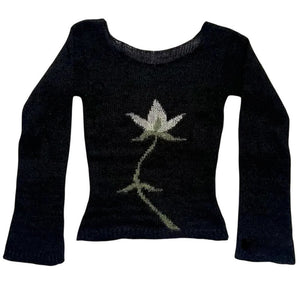 Y2K Lily Crochet Long Sleeve Top